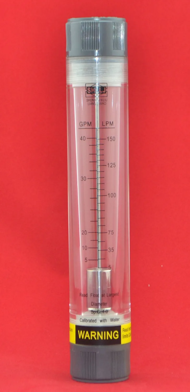 

LZM-25G Pipeline water/air acrylic rotameter industy flow meter[5-40GPM/20-150LPM] Female 1"BSP or NPT