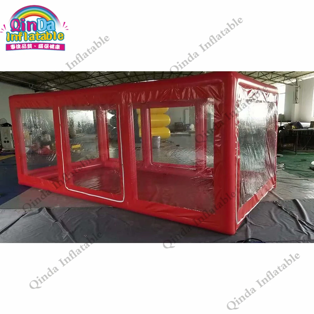 2019 High Quality Inflatable Car Cover Tent,factory Price Red Color Inflatable Car Wash Tent For Rental