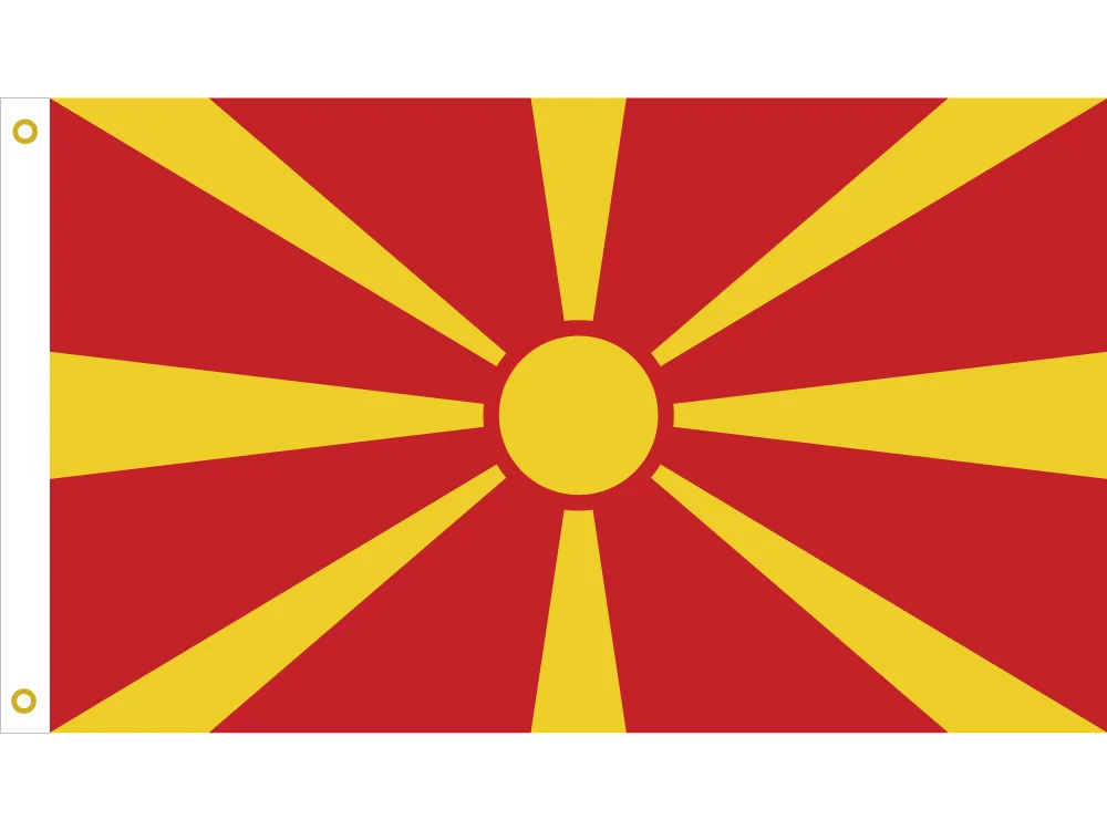 

Macedonia National Flag Banner Flying Flag 3x5ft 90*150cm/60*90cm/40*60cm/15*21cm Hanging Flag Banner