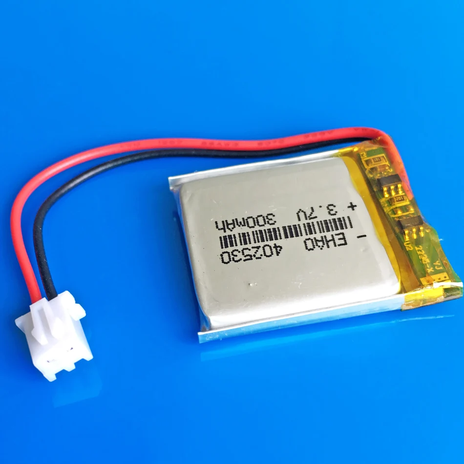 بطارية ليثيوم أيون قابلة للشحن ، 3.7 فولت ، 300 مللي أمبير ، 402530 + JST ، 2.5 مللي متر ، 2Pin المكونات ل MP3 ، غس ، سماعة بلوتوث ، سماعة ، ساعة ذكية