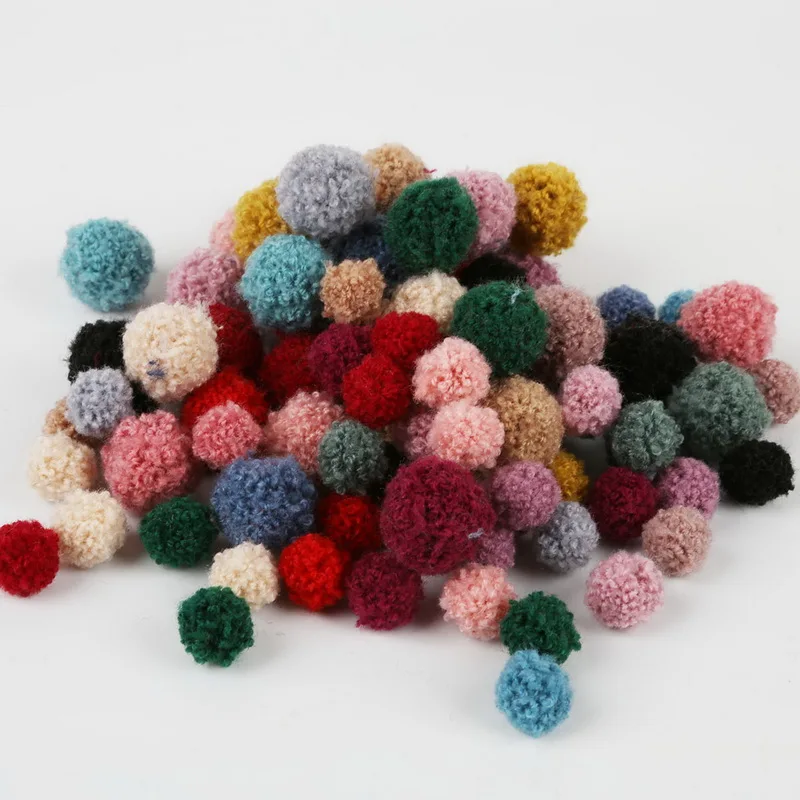 10pcs/lot Pompom 15/20mm Soft Pompones Fluffy Plush Crafts DIY Furball Home Decor Sewing Supplies For Christmas Tree Decoration