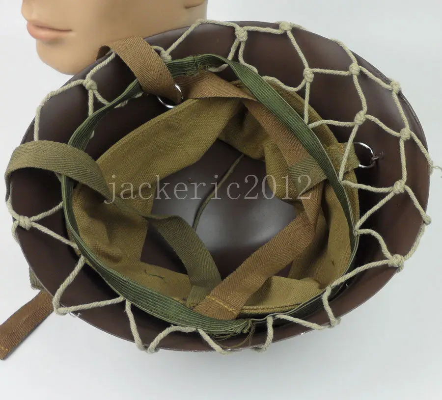 WWII WW2 JAPANESE ARMY HELMET WITH HELMET COVER CAMOUFLAGE NET CAP HAT SET