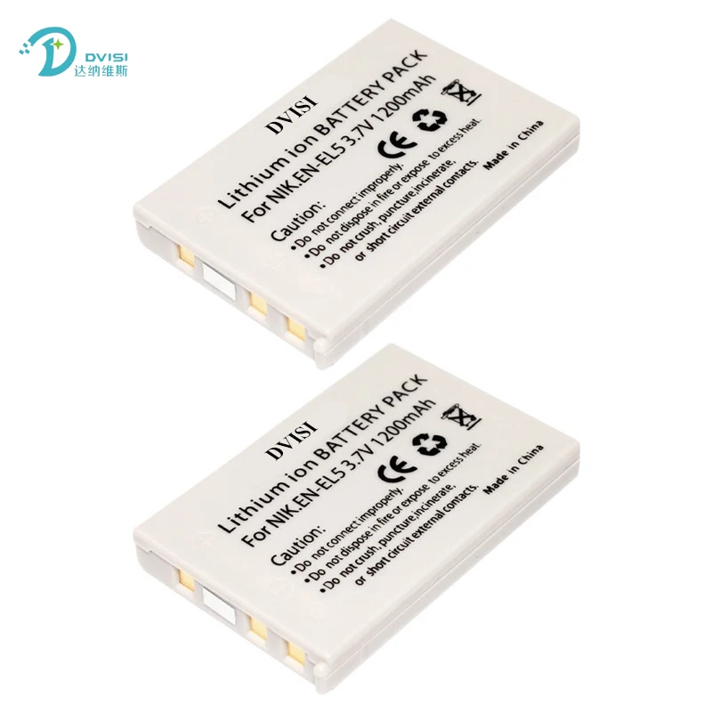Dvisi 3.7 v 1200 mah EN-EL5 en el5 bateria da câmera para nikon coolpix p530 p520 p510 p100 p5100 p5100 p5000 p6000 p90 p80 atacado