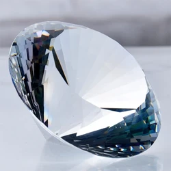 100/120/150/200mm 1pcs Mix Color Crystal Diamond Shape Paperweight Glass Gem Display Ornament Art Craft Material Gifts