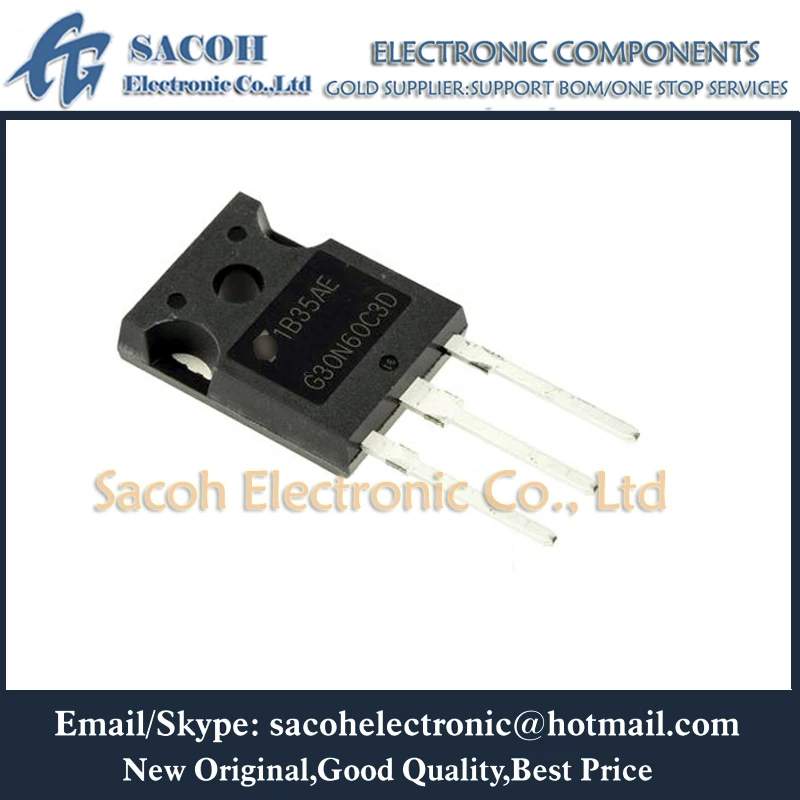 Refurbished Original 5Pcs/Lot HGTG30N60C3D G30N60C3D 30N60C3D OR HGTG30N60B3D G30N60B3D 30N60B3D TO-247 30A 600V N-Channel IGBT