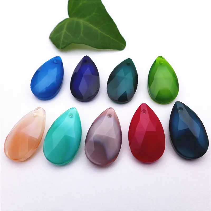 Wholesale 22mm 6106 Crystal Almond/Pear Pendant Alabaster Stuff Faced Beads 50pcs Earring Necklace Christmas Gifts Free Shipping