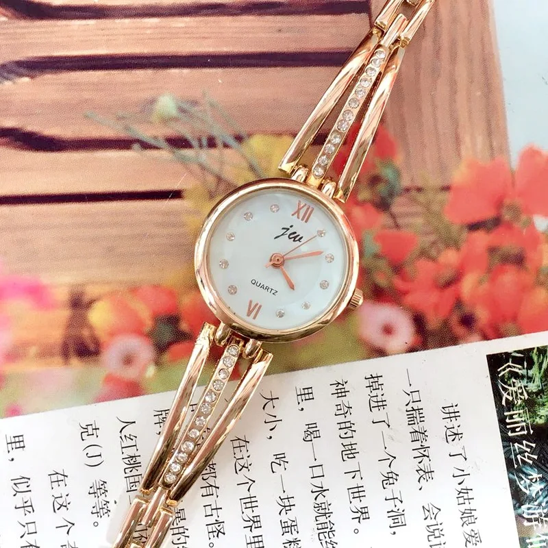 201 Fashion JW Brand Rhinestone Watch Women Luxury Brand Stainless Steel Bracelet watches Ladies Quartz Dress reloj mujer Clock