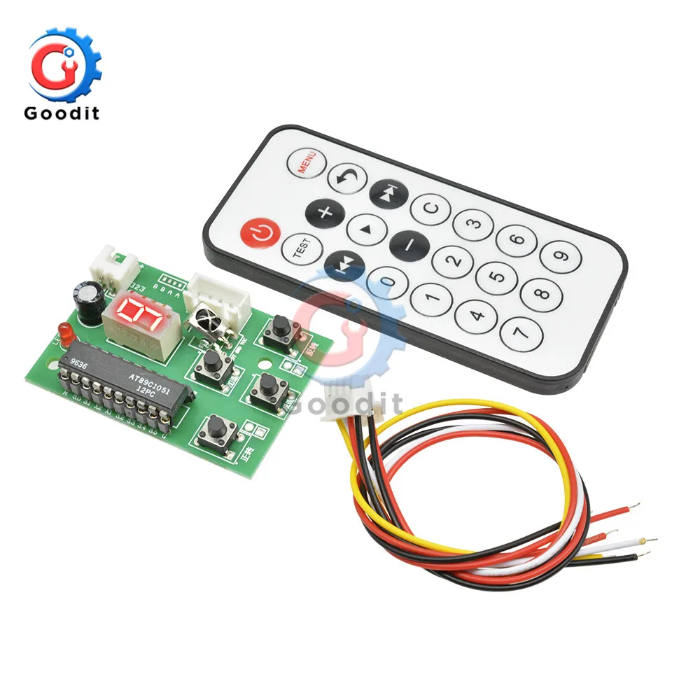 Stepper Motor Driver Controller DC 4V-6V Integrated Board 2-phase 4-wire Speed Adjustable with Remote Control