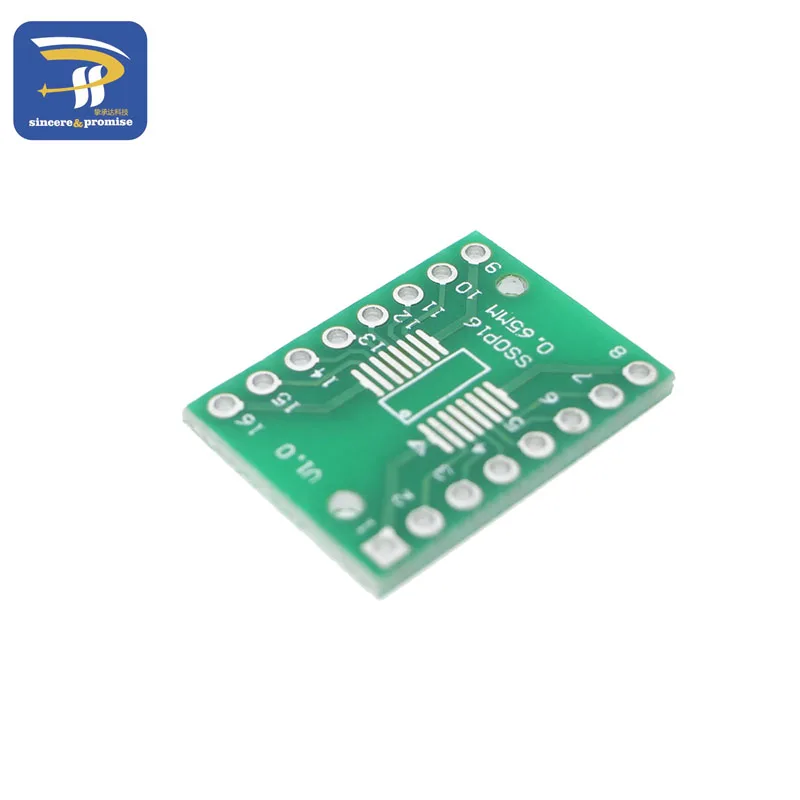 10pcs SOP16 SSOP16 TSSOP16 to DIP Pinboard SMD To DIP-16 Adapter 0.65mm/1.27mm to 2.54mm DIP Pin Pitch PCB Board Converter Socke