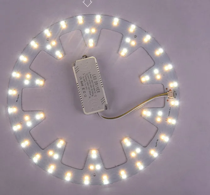 Imagem -06 - Placa de Luz Led Redonda com Engrenagem para Iluminação Fonte de Luz de Teto 5730 Lâmpada de Adaptação