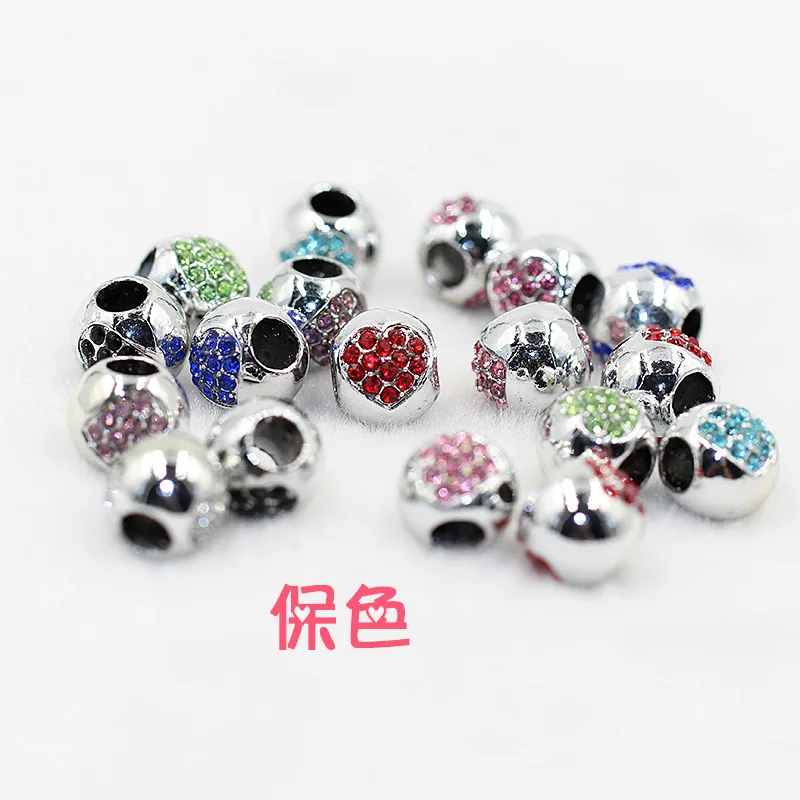 DIY accessories dora Style Bracelet double color drill large hole Bedora Bracelet all-match with heart-shaped crystal BEADS H20