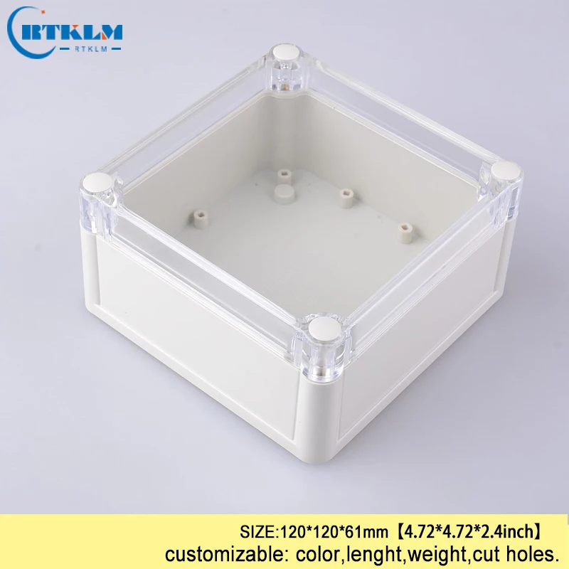 

Waterproof electronic plastic enclosure circuit board plastic project case abs waterproof diy design junction box 120*120*61mm