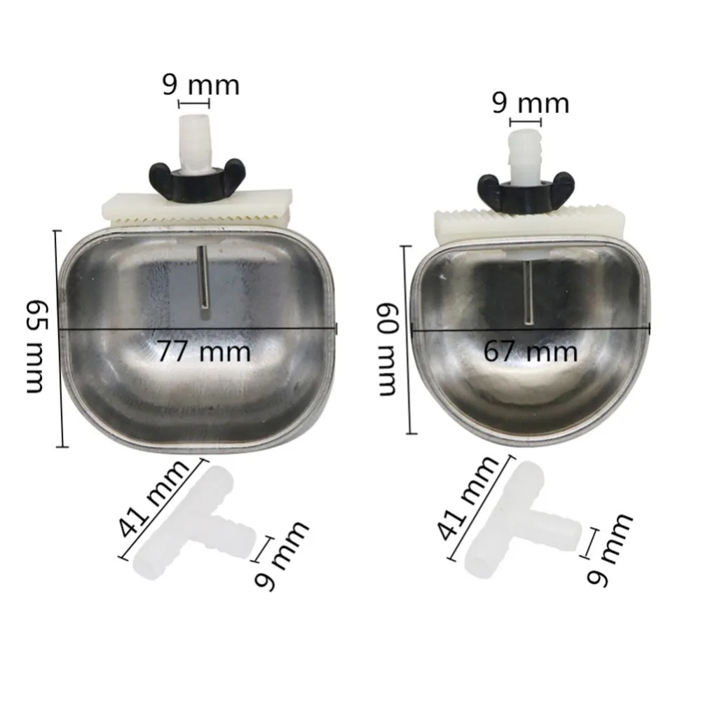 1 Set Stainless Steel Rabbit Water Bowl Farm Rabbit Automatic Drinker Rabbit cage fix cup Raising Fox Mink Drinking Bowl