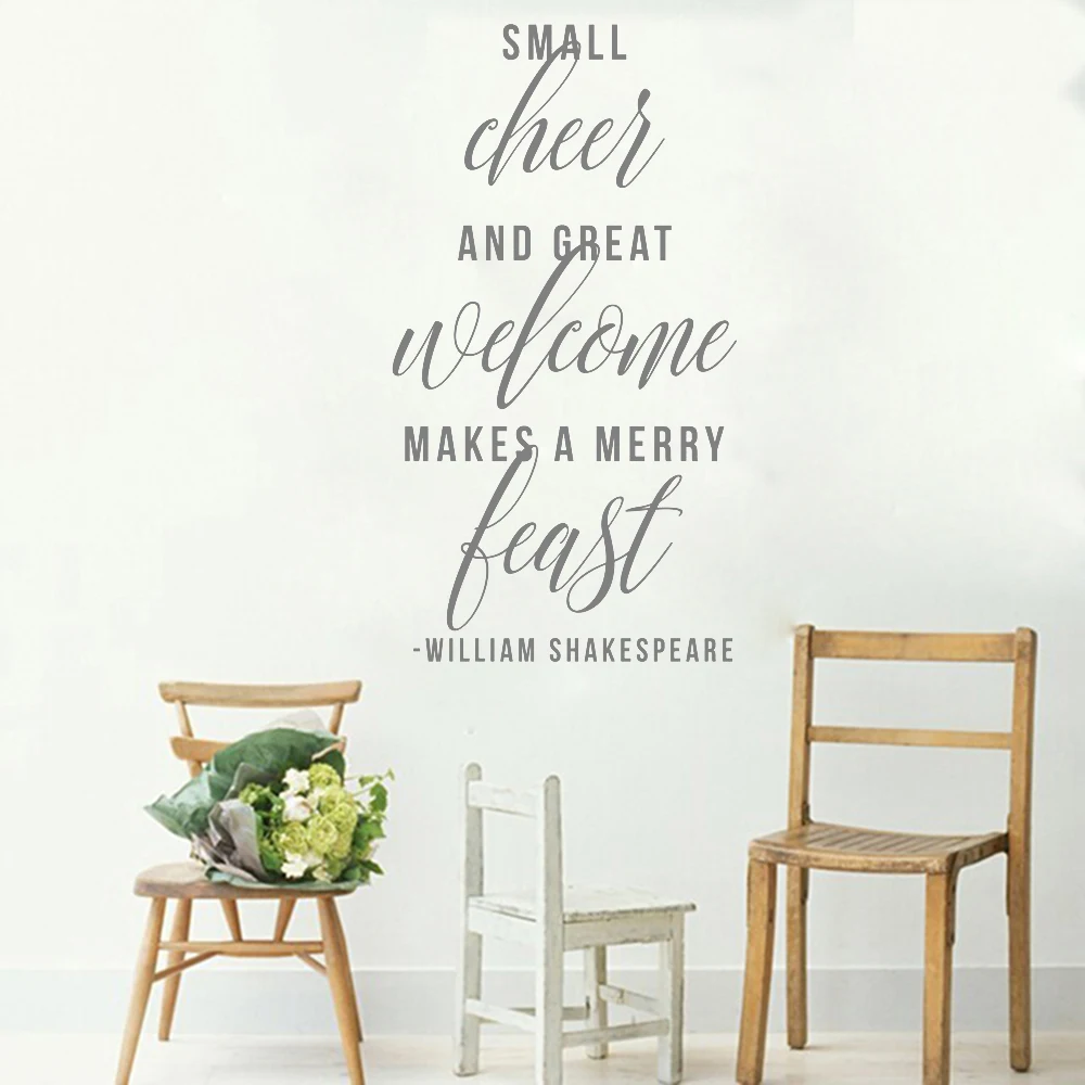 Happy Feast Wall Quote Decals Vinyl Inspirational Wall Stickers Text Art Hall Wallpapers Decor New Design Diningroom Mural LC229