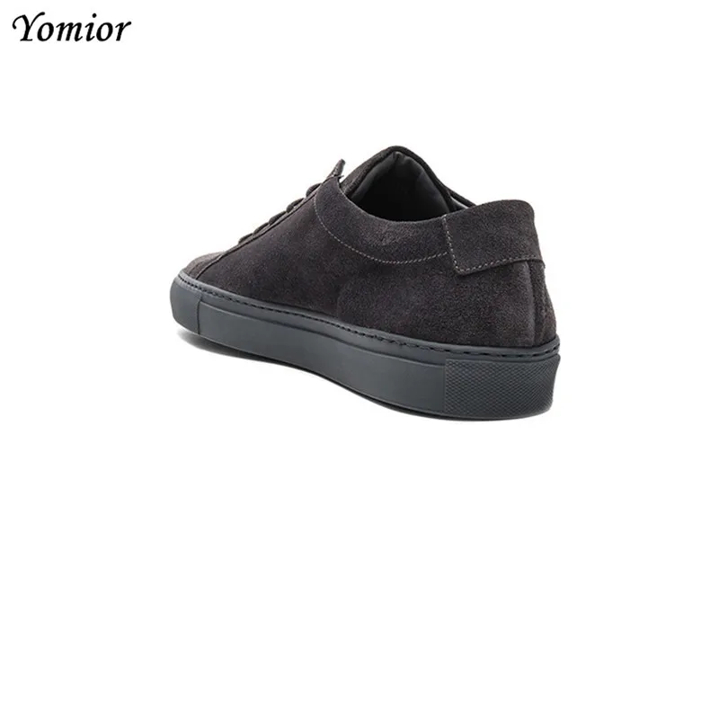 Yomior High Quality Men Casual Shoes Fashion Autumn Comfortable Shoes Genuine Leather Formal Flats White Loafers Sneakers