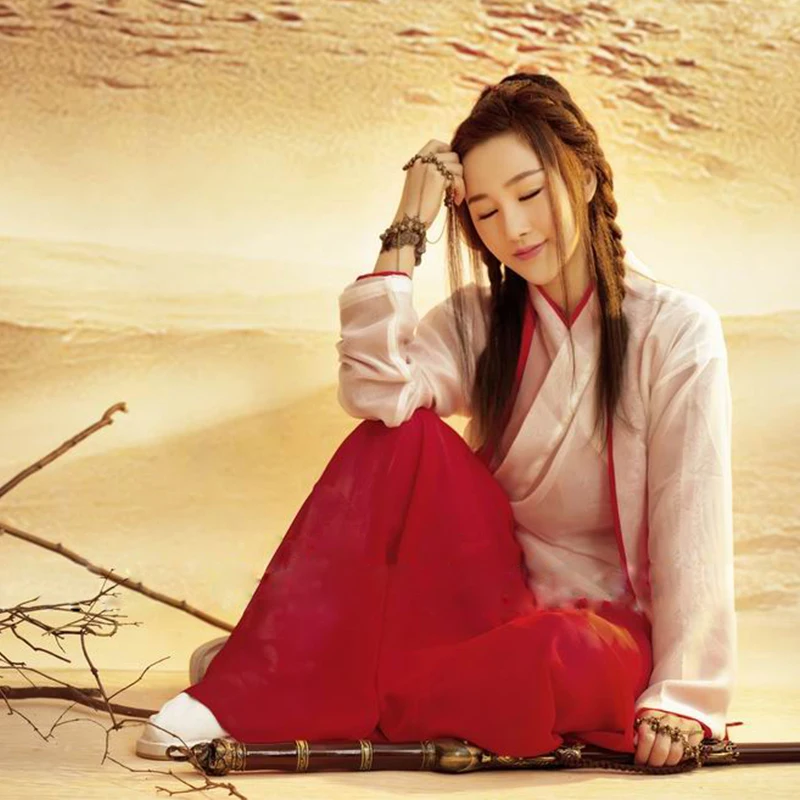 Goddess Fairy ZiXia of Famous Movie A Chinese Odyssey Part One: Pandoras Box Male Female Costume Swordlady & Scholar Costume