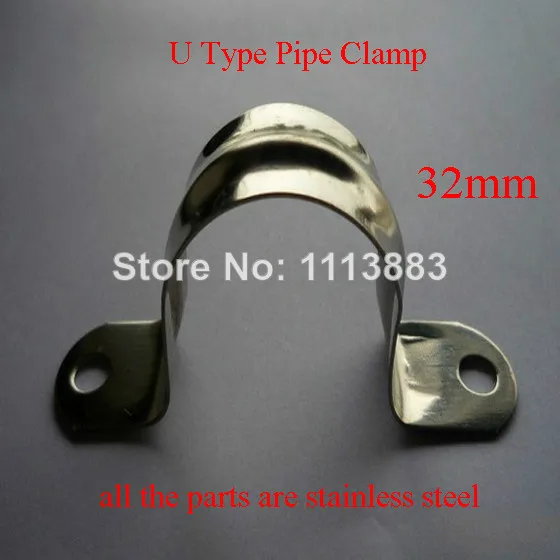 32mm Saddle Clamps Stainless Steel U Type Hose Clamps Tube Clip