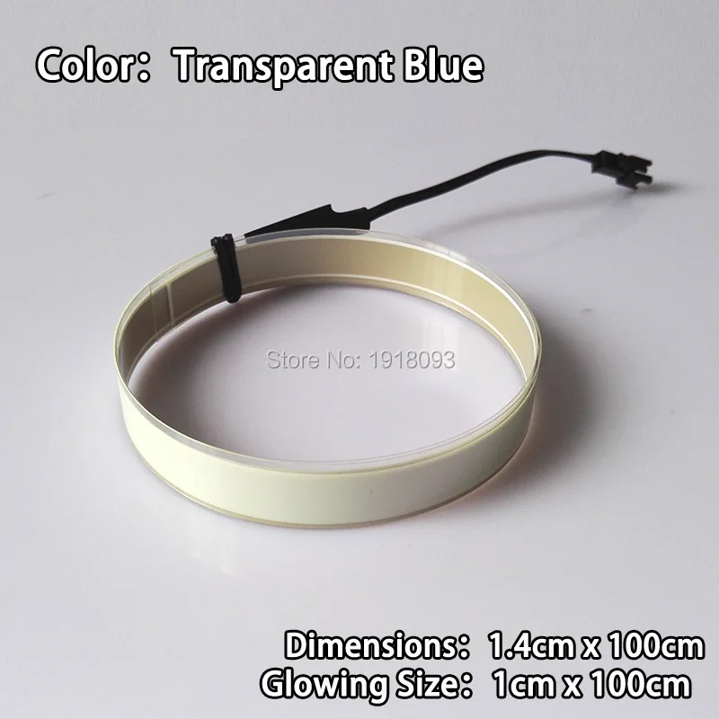 100X1.4cm 8 Colors Available EL tape EL Strip Lights with DC-12V Without Cigar Driver for Car Decoration