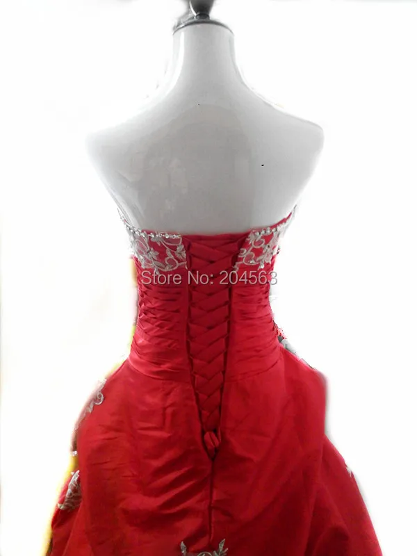 Robe de mariée de ligne a moderne, robe de mariée, magnifique robe de princesse, en graffiti, rouge, nouvelle collection