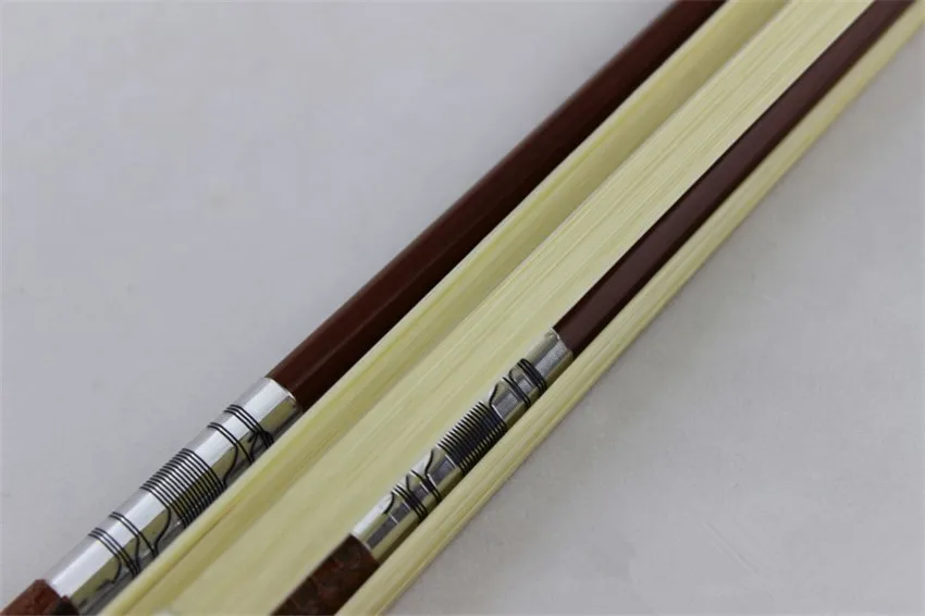 1 Stück Violinbogen, Größe 1/2, 1/4, 1/8, 3/4, 4/4, aus rotem Sandelholz, mit Pferdehaar, Zubehör. – Detail 7