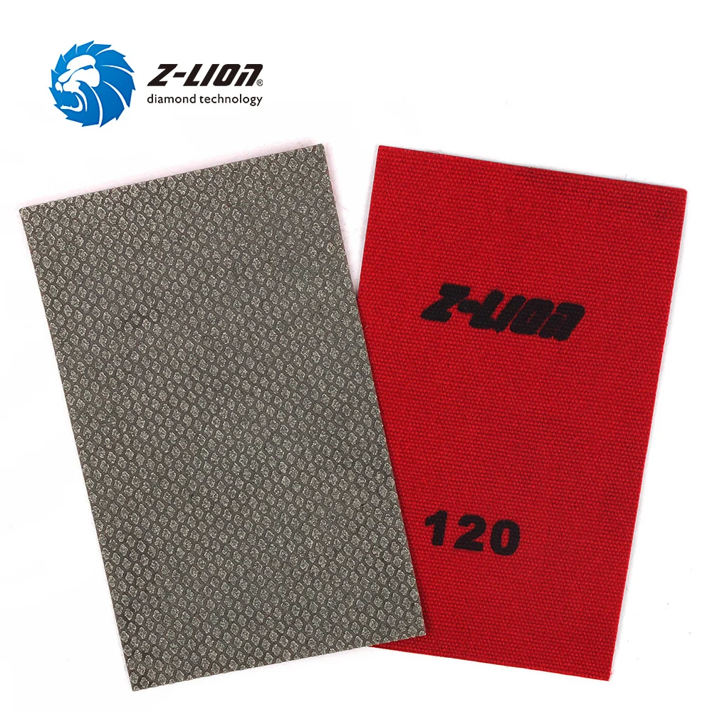 Z-LION 4PCS Polishing Sandpaper Diamond Electroplated Abrasive Sanding Sheet 90*55mm Wet Dry Use Grinding Polishing Tools