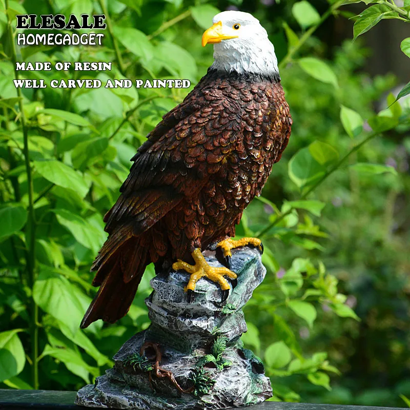 Outdoor Garden Resin Eagle Statue Decorative Ornament Stage Props Animal Sculpture Home Office Desk Decoration Birthday Gift