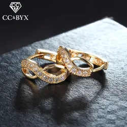 Small Hoop Earrings For Women Rose Gold Plated Earring AAA Zirconia Women's Jewelry Best Gifts Bijoux Jewelry E053