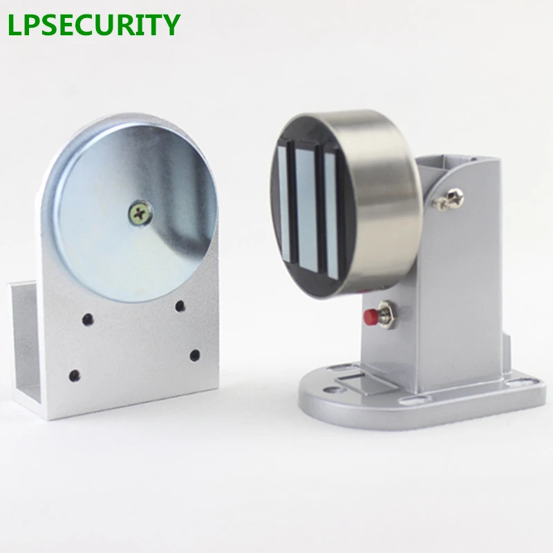 LPSECURITY 12V/24VDC 60kg electric solenoid magnetic door gate stopper holder sucker for fire emergency fail safe model