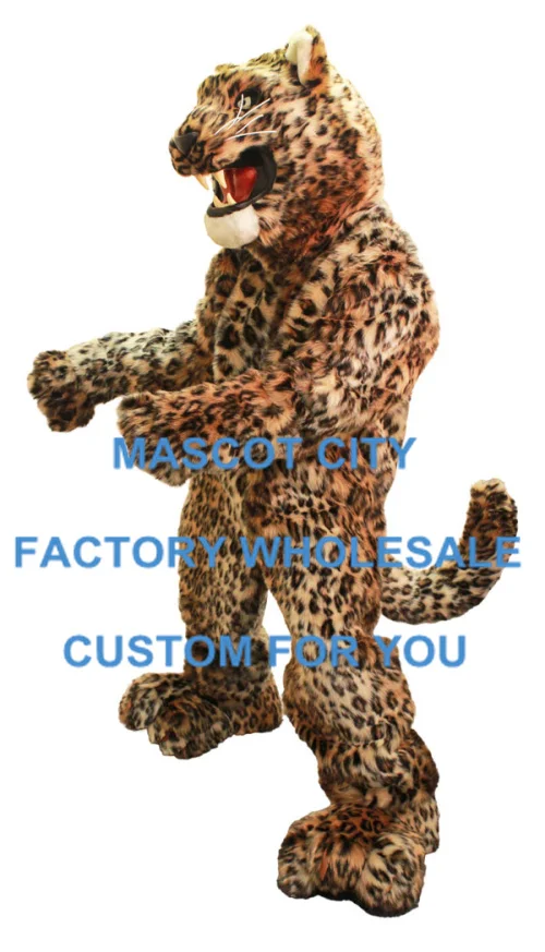 

Jumpin' Jaguar Mascot Costume Adult Size Party Theme Wild Animal Mascotte Outfit Fit Suit Fancy Dress EMS Free Ship SW939