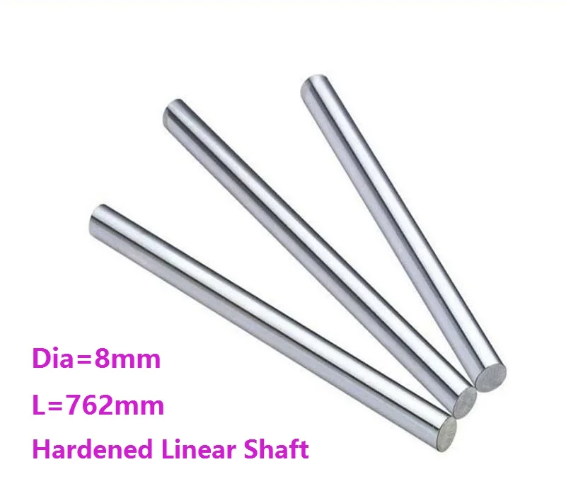 

10pcs/lot Dia 8mm shaft 762mm long Chromed plated linear shaft hardened shaft rod bar rail guide for 3d printer cnc parts