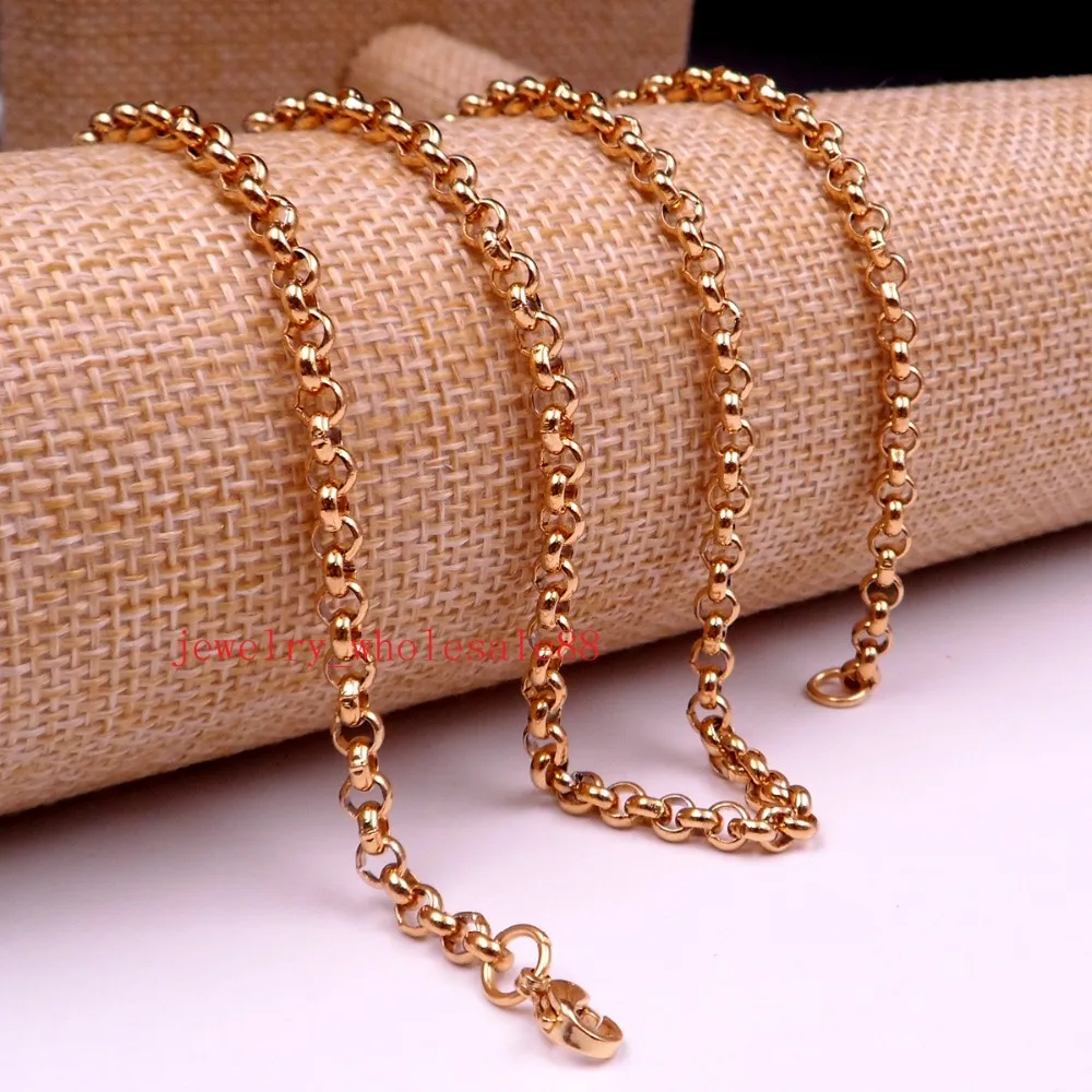 

3meter Lot 4mm in bulk Stainless Steel Fashion Round Rolo chain jewelry finding / Marking Chain DIY