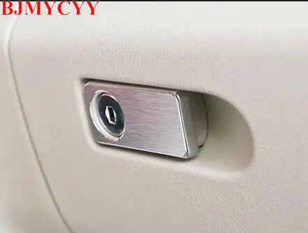 BJMYCYY Car Glove Storage Box Lock switch Cover Trim Decoration Frame Cover For Mercedes BENZ W204 W212 W218 C E GLK CLS Class