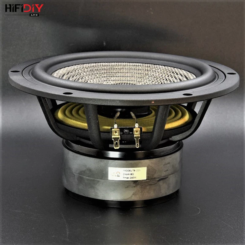 HIFIDIY LIVE HIFI 8 inch 8.8" Midbass Woofer speaker Unit  8OHM 160W Casting Aluminum Fram Carbon fiber Loudspeaker T8-225