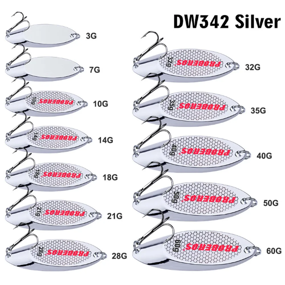 1pcs 고품질 금속 3g-60g sequined 스푼 낚시 유혹 실버 하드 wobbler crankbait 잉어 pesca 낚시 태클