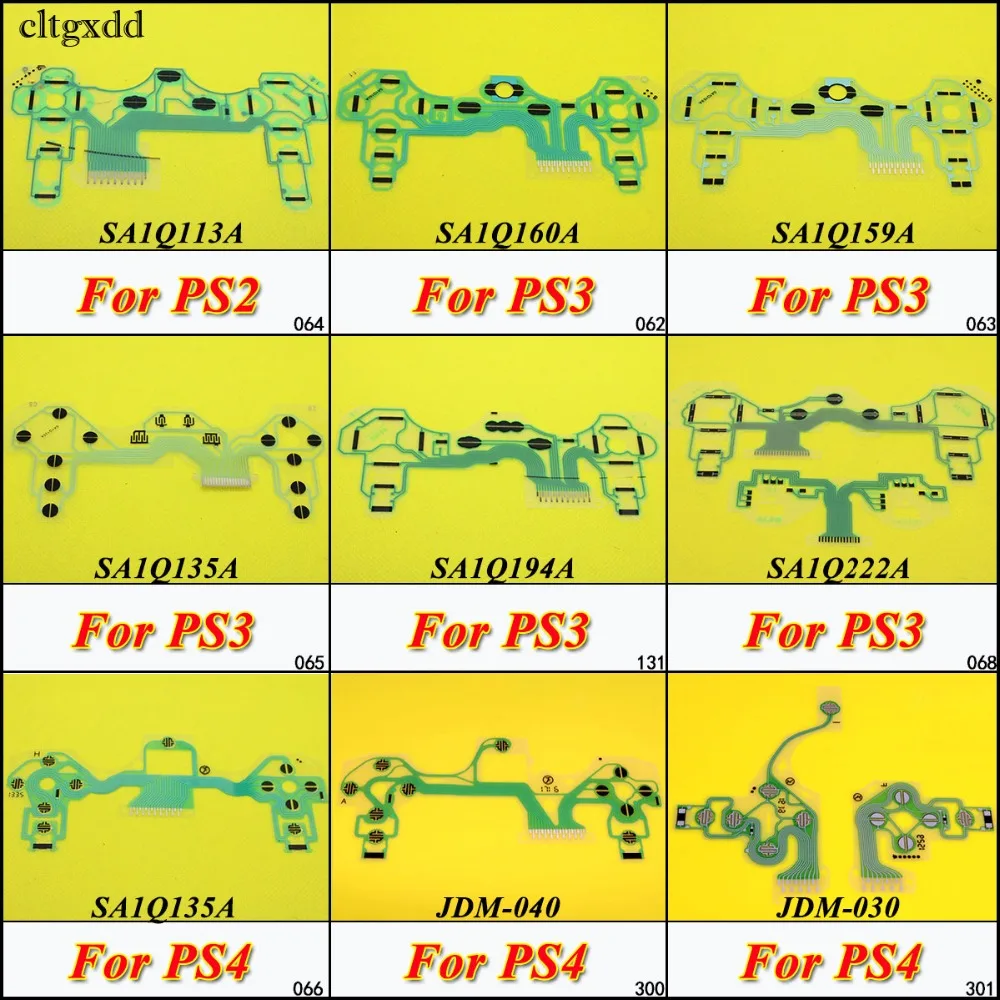 cltgxdd For PS2 PS3 PS4 SA1Q135A JDM-040 030 Controller Conductive Film Buttons Flex Cable for PS4 Slim/Pro Joystick Repair Part