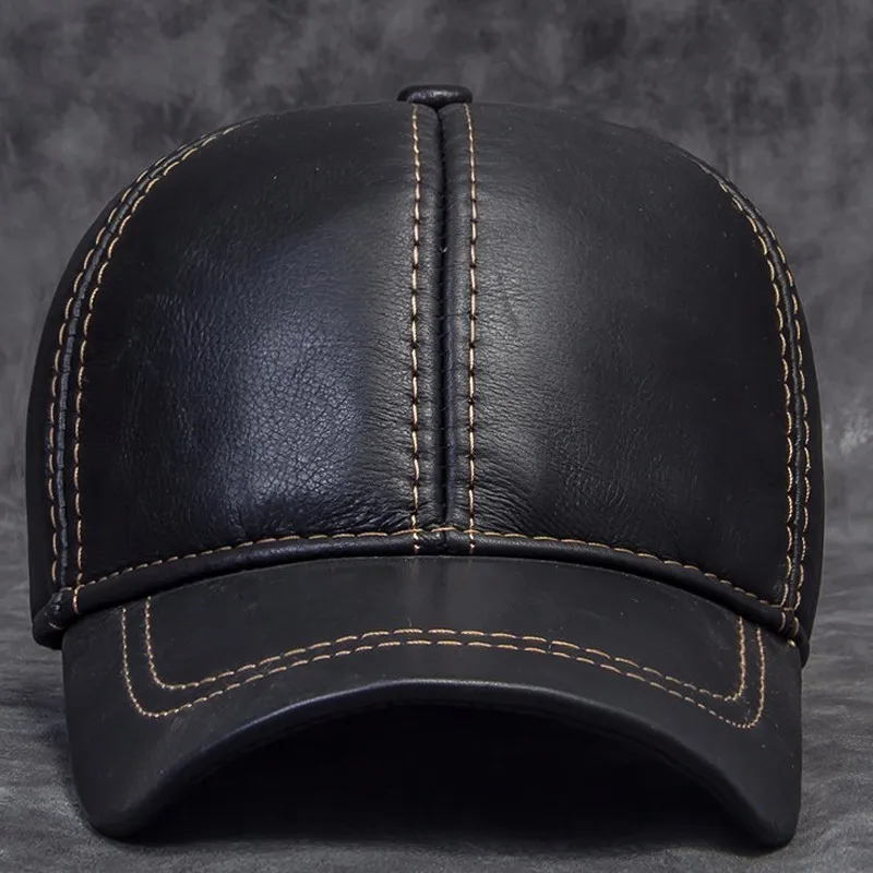 Hot Seller Baseball Hat For Men Women High Quality Genuine Leather Outdoor Sunshade Dad Caps Fashion Gorros Para Hombres