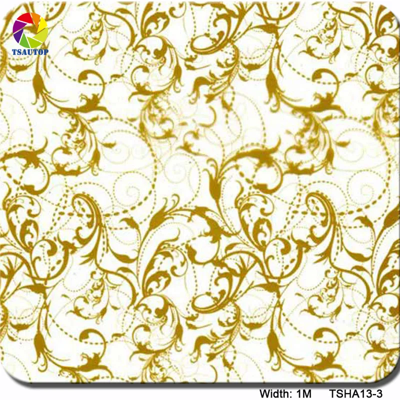 

TSAUTOP 1M*10M gold flower TSHA13-3 Water Transfer Printing Film hydrographic pva film