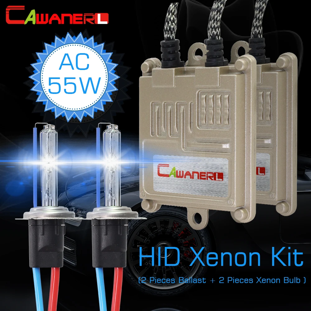 

Cawanerl 55W H1 H7 H8 H11 9005 HID Xenon Light Kit AC Ballast Bulb Fast Start Car Headlight Fog Light 3000K 4300K 6000K 8000K