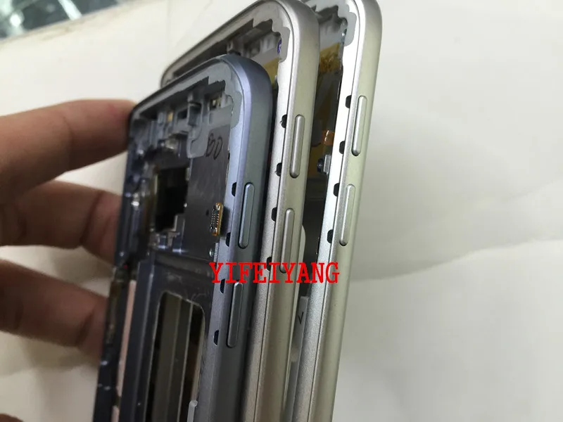 10 sztuk oryginalny szybka wysyłka dla Samsung Galaxy S7 G930 S7 krawędzi G935 lcd bliski powrót rama podwozia płyta Bezel powrót obudowa