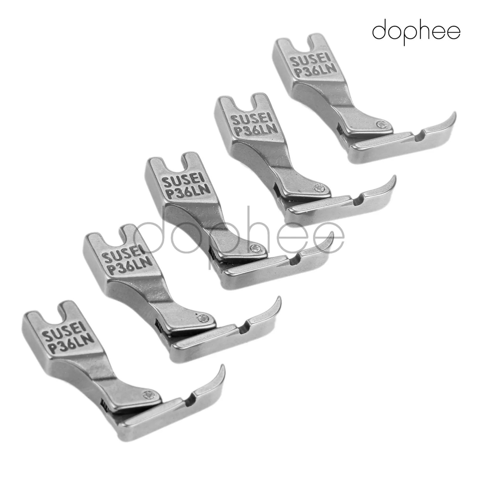 

dophee 5pcs P36LN Industrial Sewing Machine Left Presser Foot Hinged Cording Zipper Foot For Single Needle Sewing Machine