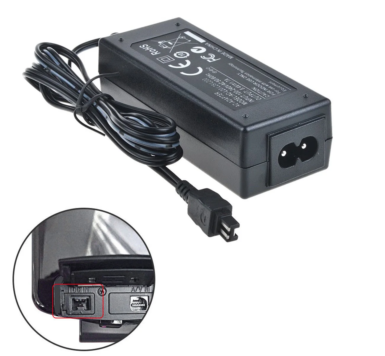 AC Power Adapter Charger for Sony DCR-SX15, DCR-SX20, DCR-SX21, DCR-SX22, DCR-SX34, DCR-SX50, DCR-SX60 Handycam Camcorder