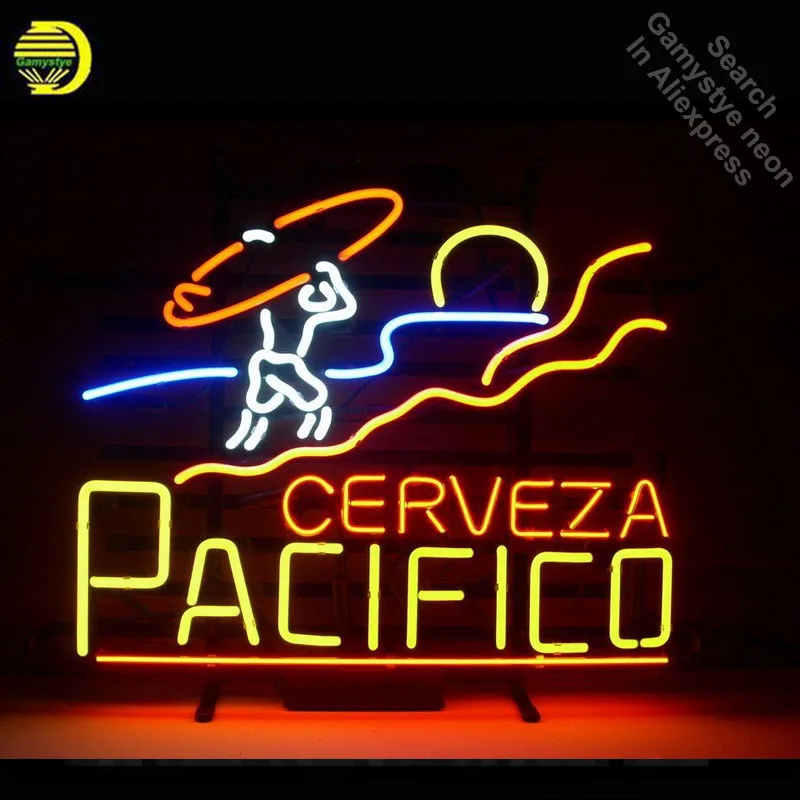 Neon Sign for Pacific Clara Mexican Cervez Neon Tube vintage sign handcraft Lamp Store Display Car Garage Wall Decor light sign