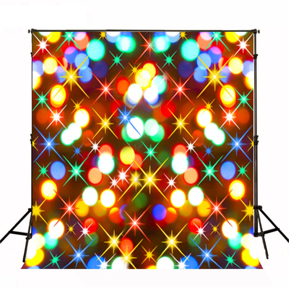 

VinylBDS Photography Backgrounds Mini Baby Christmas Light Bling Bling Backdrops Newborn Photos for Children Photo Studio