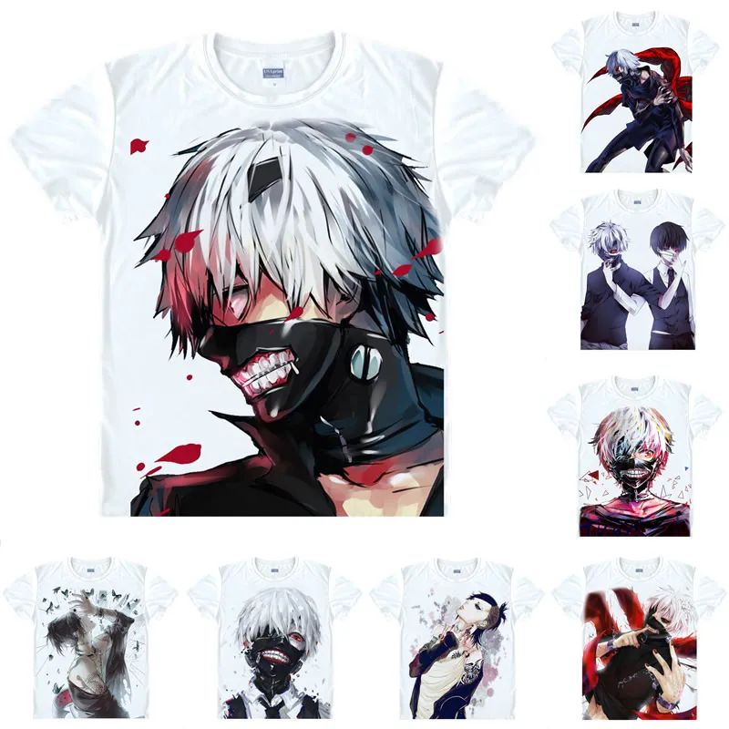 

COOLPRINT Ken Kaneki T Shirt Haise Sasaki Men T-shirt Tokyo Ghoul T Shirts Boyfriend Gift Casual Tshirt Vintage Short Sleeve