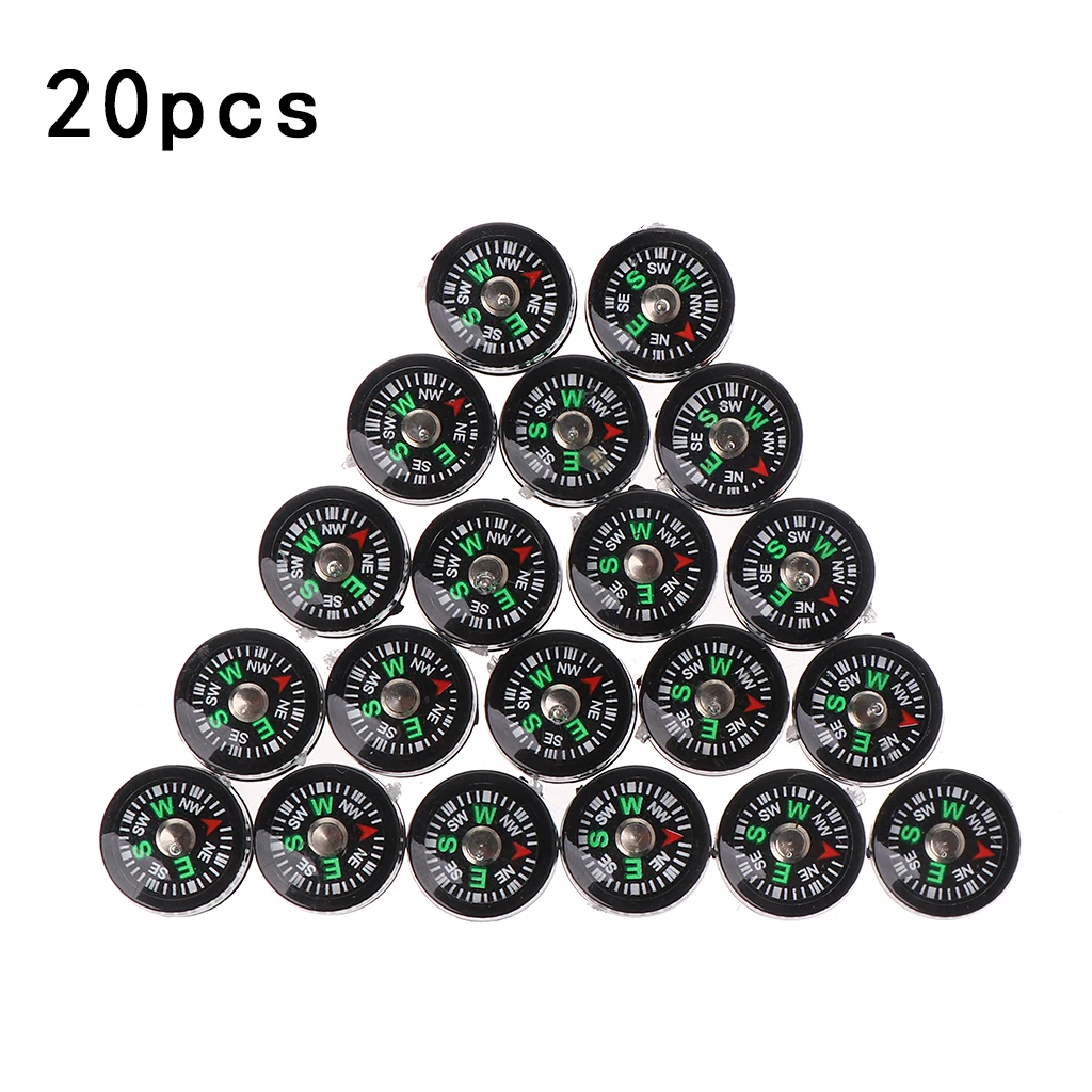 20Pcs 12mm Mini Small Pocket Button Survival Compasses For Hiking Camping Outdoor