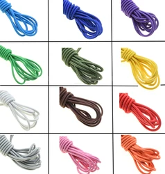 1 yard Colorful Diameter 3mm Round Elastic Rubber Rope Mouth Masks Lanyard Stretch String for DIY Jewelry Making Clothing Cord