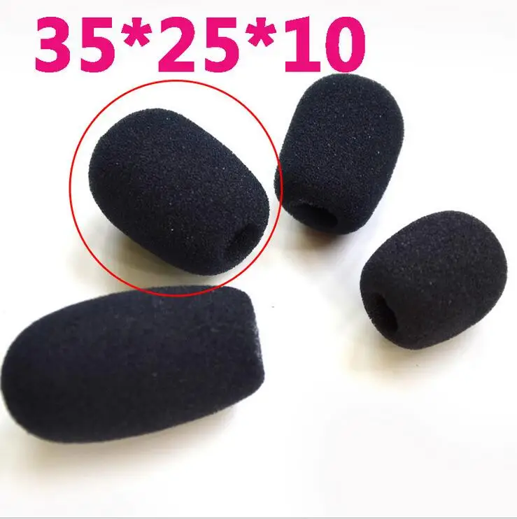 100pcs/lot Headset replacement Foam Microphone Cover telephone headset mic cover microphone windscreen windshied headset foam
