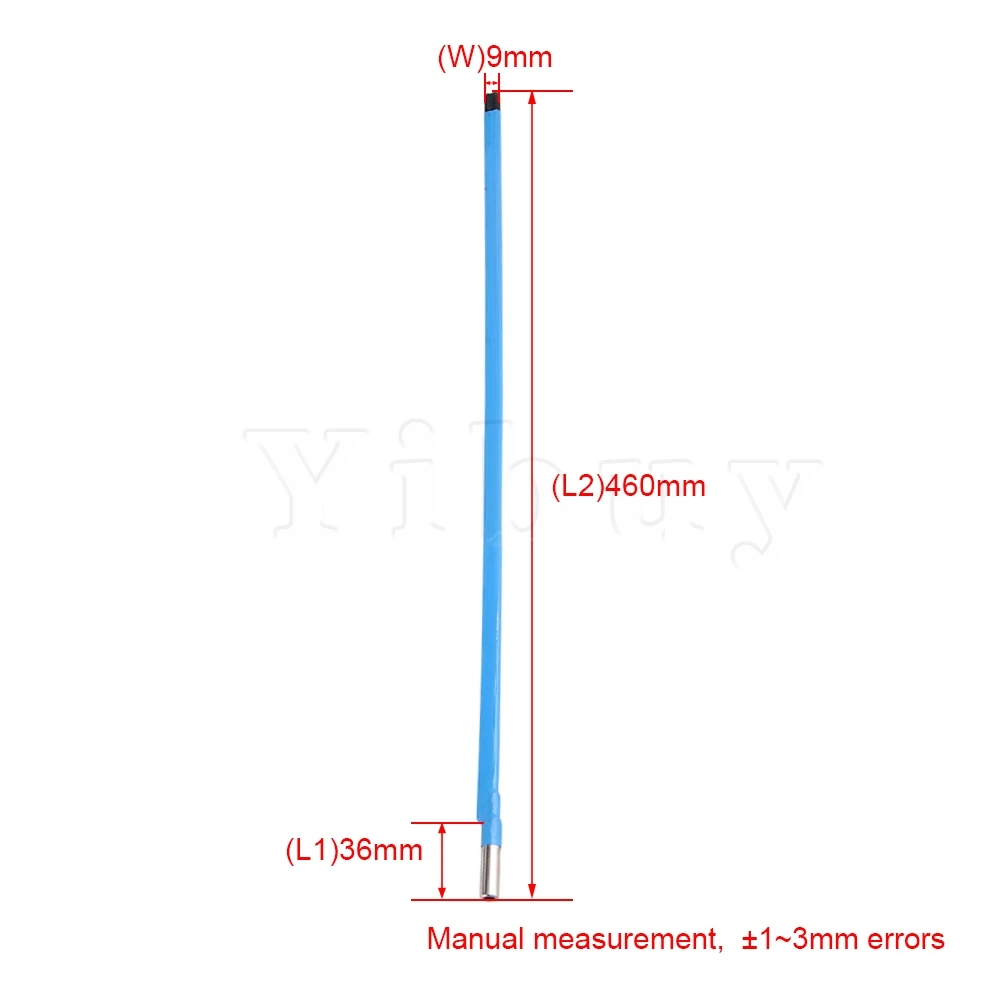 Yibuy Blue 9 x 460mm Guitar Truss Rod Steel Two Way Adjustment Guitar Neck Rod