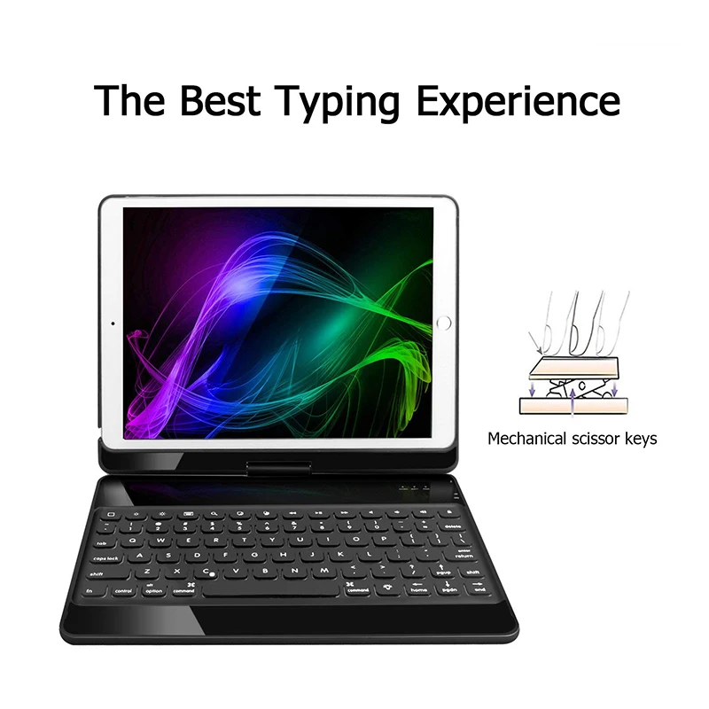 For iPad Pro 10.5 Keyboard 360 Rotate iPad Pro 10.5 Case Keyboard Backlit Bluetooth For iPad Pro 10.5 Smart Keyboard