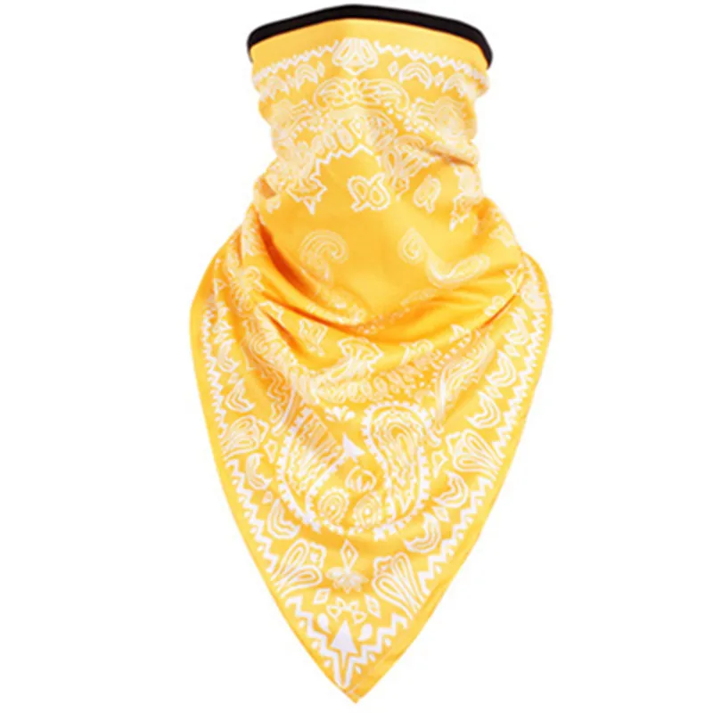 2024 Fashion Hip Hop Design Cashew Flower Triangle Magic Scarf Bandana Street Skateboard Face Mask Neck Scarf Bicycle Scarf Mask